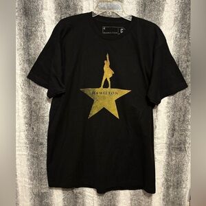 Hamilton Black T-Shirt with Gold Star Design size XL